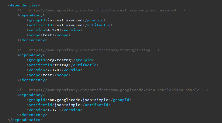restAssured-PublicAPI - pom.xml Dependencies - Eclipse IDE.png